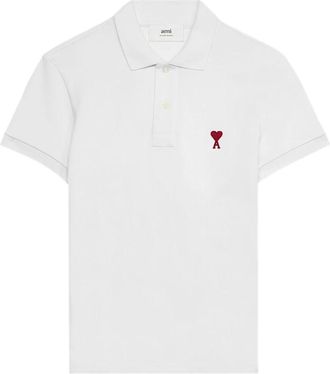 Ami Polo Ami de Coeur - Heren - Polos - Wit - L - Katoen - Tops