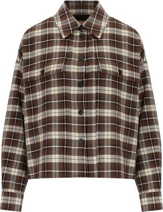 Max Mara Berlina Shirt - Dames - Overhemden - Bruin - S - Katoen - Overhemden
