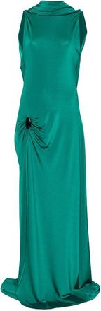 Raquel Diniz Green Sleeveless Floor-Length Dress