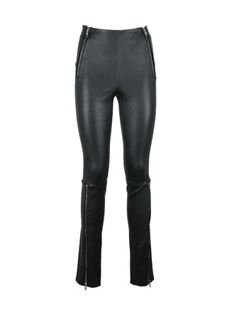 Helmut Lang Skinny Leather Trousers - Black