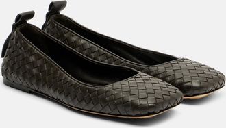 Bottega Veneta Charlotte Intrecciato leather ballet flats