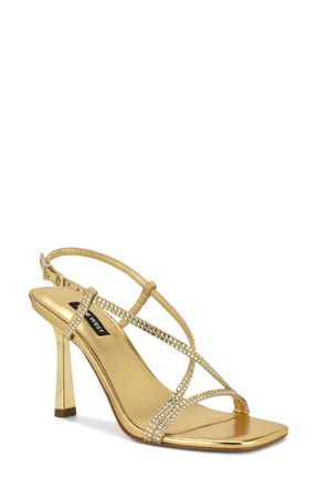 Nine West Vallanh Slingback Sandal in Gold at Nordstrom, Size 8.5