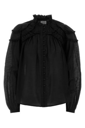 Isabel Marant Black Cotton Blend Christa Shirt