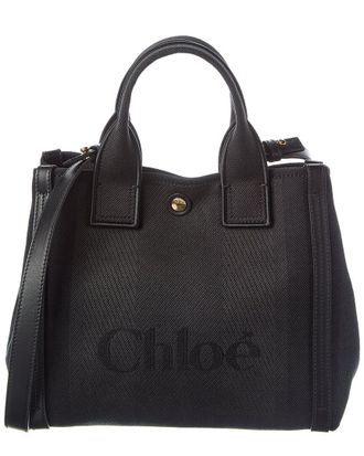 Chlo&eacute; Carry Canvas & Leather-Trim Tote