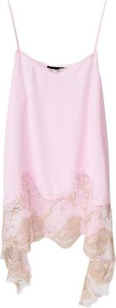 Fabiana Filippi Asymmetrische Tanktop - Dames - Tops zonder mouwen - Roze - 2XS - Tops