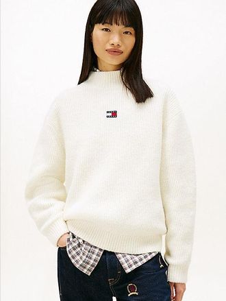 Tommy Hilfiger Tommy Badge Relaxed Mock Neck Jumper
