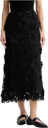 Munthe Falda Midi Pomi - Skirts - Mujer - Negro - L