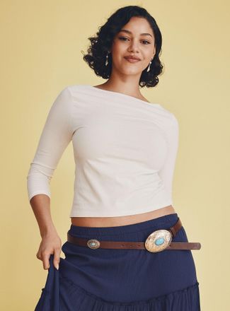 Simons Womens Medallion and turquoise-stone faux-leather belt