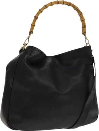 Gucci Pre-owned Leather gucci-bags - Dames - Vintage Handtas - Zwart - ONE Size - Vintage