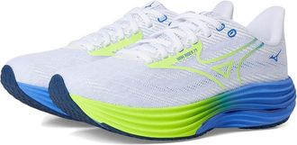 Mizuno Wave Rider 29 Womens Running Shoes White/Lightning Yellow : Womens 11.5 B - Medium, Synthetic