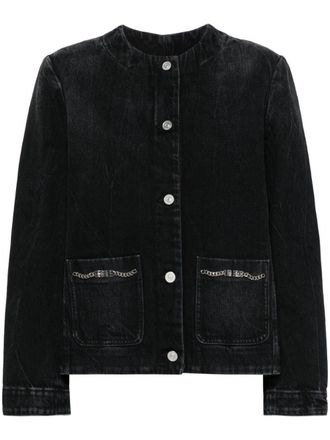 Givenchy chain-detailing denim jacket - Black