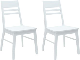 vidaXL Sillas De Comedor 2 Pcs 43 X 54 X 89 Cm Madera De Caucho S&oacute;lido Vidaxl