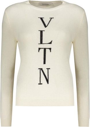 Valentino WomenS White Wool Blend Sweater, Size 44