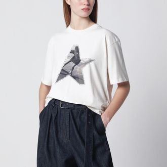 Golden Goose White T-shirt with logo print