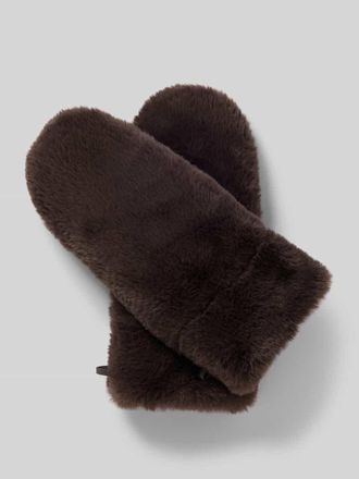 Monari Handschuhe aus Kunstfell in Dunkelbraun, Gr&ouml;&szlig;e 1