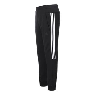 adidas Casual Sports Bundle Feet Lacing Stripe Knit Long Pants Black GP1014
