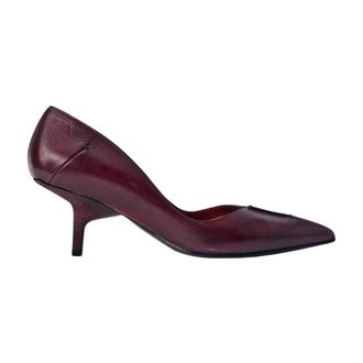 CAPASA MILANO Leren pumps met puntneus - Dames - Schoenen - Rood - Maat: 40 EU Leer