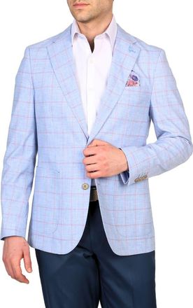 Tailorbyrd Mélange Windowpane Sport Coat in Blue at Nordstrom Rack, Size 38Regular