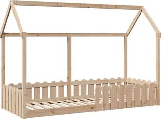 vidaXL Vidaxl - Cama con forma de casa de niños madera maciza de pino 80x200 cm