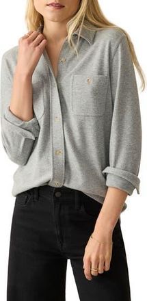 Faherty Legend Knit Shirt in Fossil Grey Twill at Nordstrom Rack, Size Small