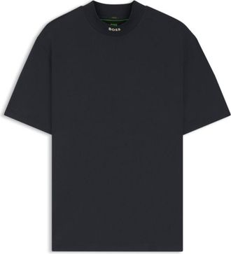 BOSS Logo-collar T-shirt in stretch cotton