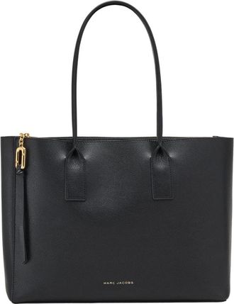 Marc Jacobs Pop J Leather Work Tote Bag - female - Marc Jacobs - Shopping Bags - Black - ONE SIZE - Bags
