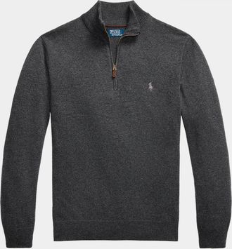 Polo Ralph Lauren Men & apos;s Logo Wool Quarter-Zip Sweater
