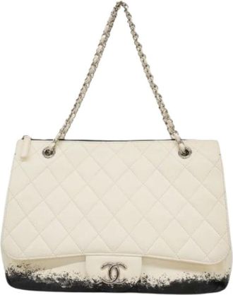 Chanel Pre-owned Shoulder Bags, female, White, Size: ONE SIZE Pre-owned Vintage Shoulder Bag