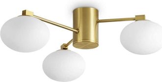 Ideal Lux Ideal Lux - hermes Lámpara de techo con forma de globo, 3 luces, 60 cm, latón