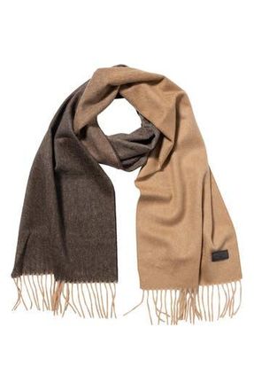 Hickey Freeman Ombr&eacute; Cashmere Scarf in Camel at Nordstrom Rack