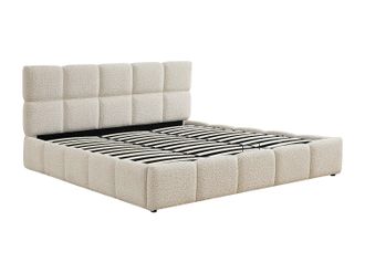 Vente-Unique Canap&eacute; abatible 200 x 200 cm - Tela boucl&eacute; - Beige - DILUDO