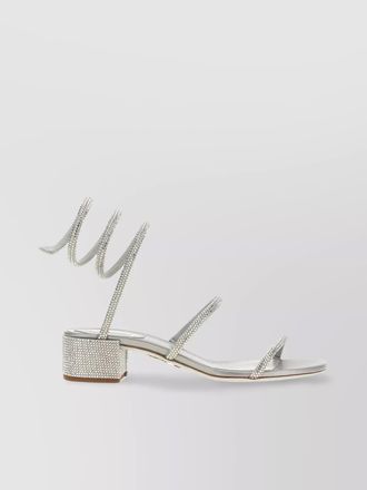 Rene Caovilla silk cleo sandals