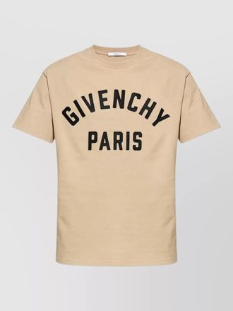 Givenchy paris logo cotton embroidery crewneck t shirt