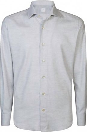 Eleventy Mens Button Down Shirt In Grey