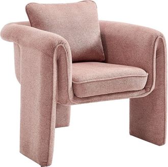 Vente-Unique Sillón de tela rosa JOLIPIA
