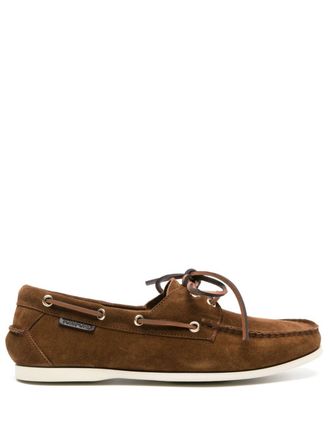Tom Ford lace-up suede boat shoes - men - Calf Suede/Calf Suede/Rubber - 41 - Brown