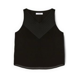 Motivi Tops, Dames, Zwart, XS, Sleeveless Tops