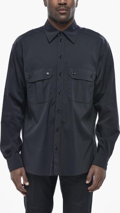Dolce & Gabbana Maxi Camicia in Nylon con Doppio Taschino Dolce & Gabbana