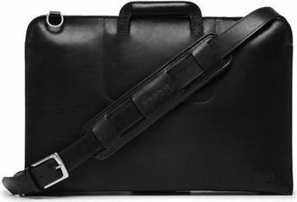 Korchmar Jackson Zippered Leather Briefcase in Black at Nordstrom
