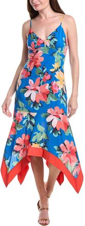 Adrianna Papell Handkerchief Floral Midi Dress