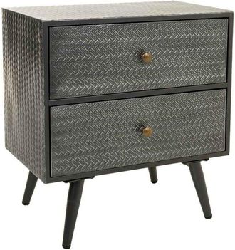 Wanderlust Deco Wanderlust Deco - Mesita de metal gris 50x30x56