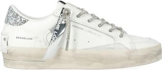 Crime London Sk 8 Deluxe Always Shining - Dames - Sneakers - Wit - 40 EU - Leer - Schoenen