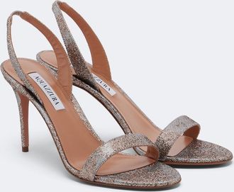 Aquazzura So Nude metallic leather slingback sandals
