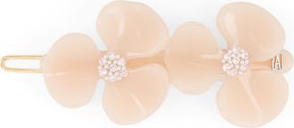Alexandre de Paris Camelia acetate side barette in Beige at Nordstrom, Size Small