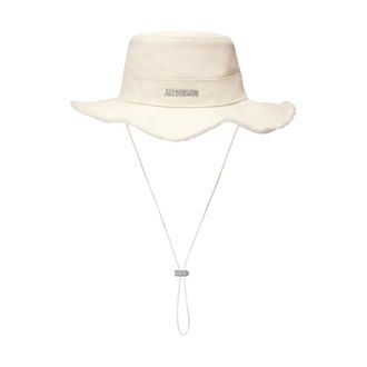 Jacquemus Hats, unisex, White, Size: 58 CM White Cotton Hats