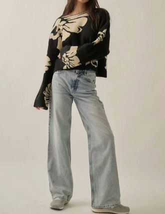 Promesa Raven Floral Sweater In Black