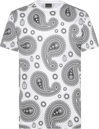 Billionaire Boys Club T-Shirt Ronde Hals Paisley - Heren - T-shirts - Wit - S - Katoen - Tops