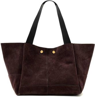 AllSaints Rosalie Suede Tote in Burnt Umber Red at Nordstrom