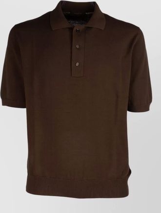 Zanone polo shirt short sleeves ribbed cuffs