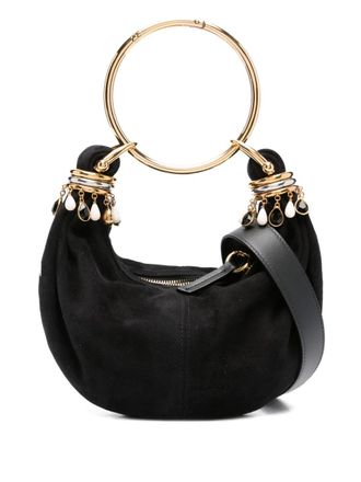 Chlo&eacute; Borsa Bracelet mini in pelle scamosciata - Nero